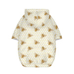 Honey Bee Hive Pattern Print Dog Zip Up Hoodie