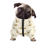 Honey Bee Hive Pattern Print Dog Zip Up Jacket