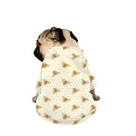Honey Bee Hive Pattern Print Dog Zip Up Jacket