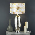 Honey Bee Hive Pattern Print Drum Lamp Shade