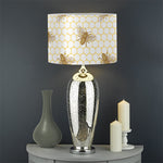 Honey Bee Hive Pattern Print Drum Lamp Shade