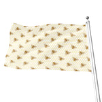 Honey Bee Hive Pattern Print Flag