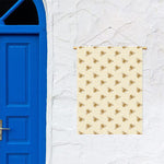 Honey Bee Hive Pattern Print Garden Flag
