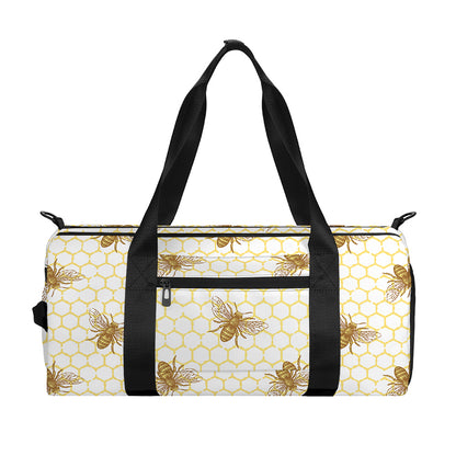 Honey Bee Hive Pattern Print Gym Bag