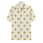 Honey Bee Hive Pattern Print Hawaiian Shirt