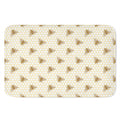 Honey Bee Hive Pattern Print Indoor Door Mat