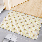 Honey Bee Hive Pattern Print Indoor Door Mat
