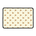 Honey Bee Hive Pattern Print Kitchen Mat