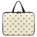 Honey Bee Hive Pattern Print Laptop Sleeve With Handle