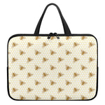 Honey Bee Hive Pattern Print Laptop Sleeve With Handle