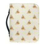 Honey Bee Hive Pattern Print Leather Bible Cover