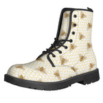 Honey Bee Hive Pattern Print Backpack