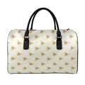 Honey Bee Hive Pattern Print Leather Duffel Bag