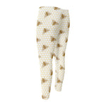 Honey Bee Hive Pattern Print Men's Compression Pants