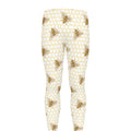 Honey Bee Hive Pattern Print Men's Leggings