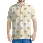 Honey Bee Hive Pattern Print Men's Polo Shirt