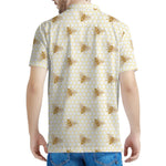 Honey Bee Hive Pattern Print Men's Polo Shirt