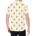 Honey Bee Hive Pattern Print Men's Shirt