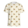 Honey Bee Hive Pattern Print Men's Athletic T-Shirt
