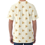 Honey Bee Hive Pattern Print Men's Velvet T-Shirt