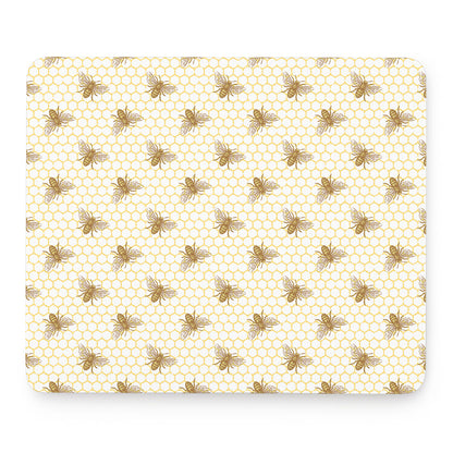 Honey Bee Hive Pattern Print Mouse Pad