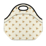 Honey Bee Hive Pattern Print Neoprene Lunch Bag