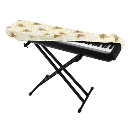 Honey Bee Hive Pattern Print Piano Keyboard Cover