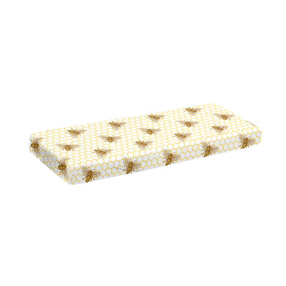 Honey Bee Hive Pattern Print Piano Keyboard Cover