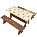 Honey Bee Hive Pattern Print Picnic Table Cover