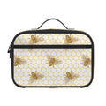 Honey Bee Hive Pattern Print Portable Lunch Bag