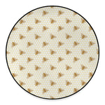 Honey Bee Hive Pattern Print Round Floor Mat