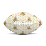 Honey Bee Hive Pattern Print Rugby Ball