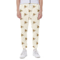 Honey Bee Hive Pattern Print Joggers