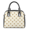 Honey Bee Hive Pattern Print Shoulder Handbag