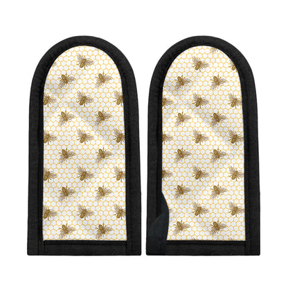 Honey Bee Hive Pattern Print Skillet Handle Cover