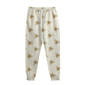 Honey Bee Hive Pattern Print Sweatpants