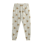 Honey Bee Hive Pattern Print Sweatpants