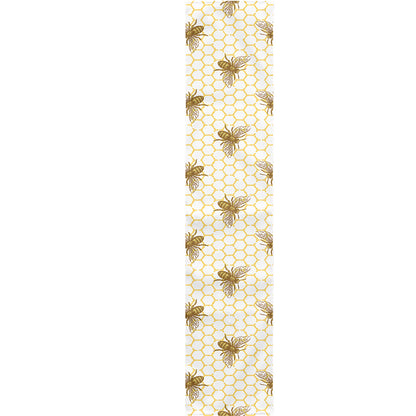 Honey Bee Hive Pattern Print Table Runner