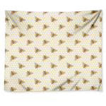 Honey Bee Hive Pattern Print Tapestry