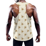 Honey Bee Hive Pattern Print Training Tank Top
