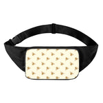 Honey Bee Hive Pattern Print Waist Bag