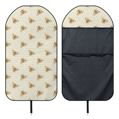 Honey Bee Hive Pattern Print Waterproof Car Seat Cover