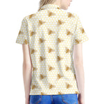 Honey Bee Hive Pattern Print Women's Polo Shirt