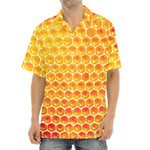 Honey Bee Hive Print Aloha Shirt
