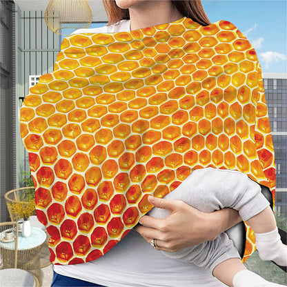 Honey Bee Hive Print Baby Seat Cover