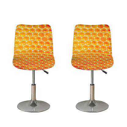Honey Bee Hive Print Bar Stool Covers