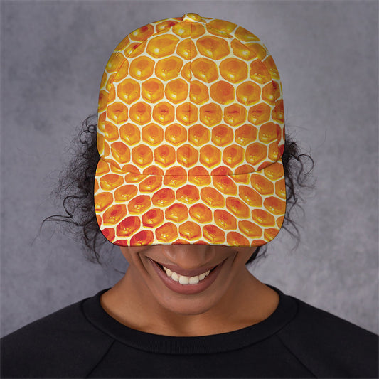 Honey Bee Hive Print Baseball Cap