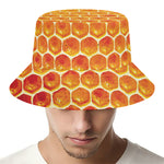 Honey Bee Hive Print Bucket Hat