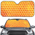 Honey Bee Hive Print Car Windshield Sun Shade
