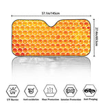 Honey Bee Hive Print Car Windshield Sun Shade
